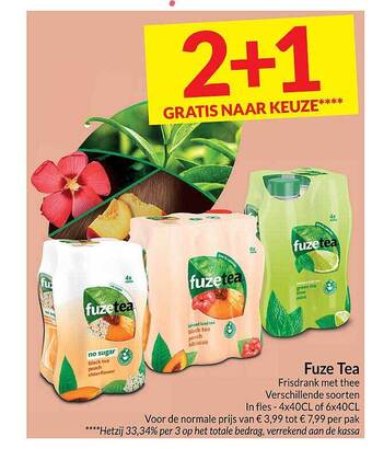 Intermarché Fuze tea frisdrank met thee aanbieding