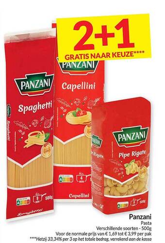 Intermarché Panzani pasta aanbieding