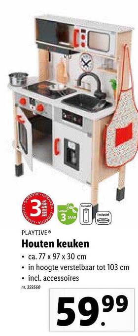 Lidl Playtive houten keuken aanbieding