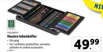 Lidl Crelando houten tekenkoffer aanbieding