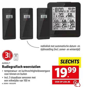 Lidl Auriol radiografisch weerstation aanbieding
