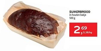 Alvo Suikerbrood in houten bakje 500 g aanbieding