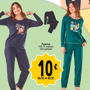 Pyjama 100% katoen het geheel 38/40 - 50/52