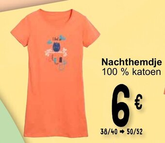 Nachthemdje 100% katoen 38/40 - 50/52