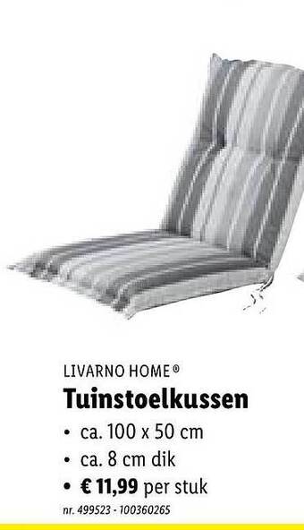 Lidl Livarno home tuinstoelkussen aanbieding