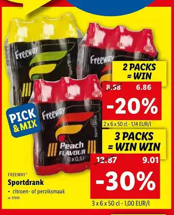 Lidl Freeway sportdrank aanbieding