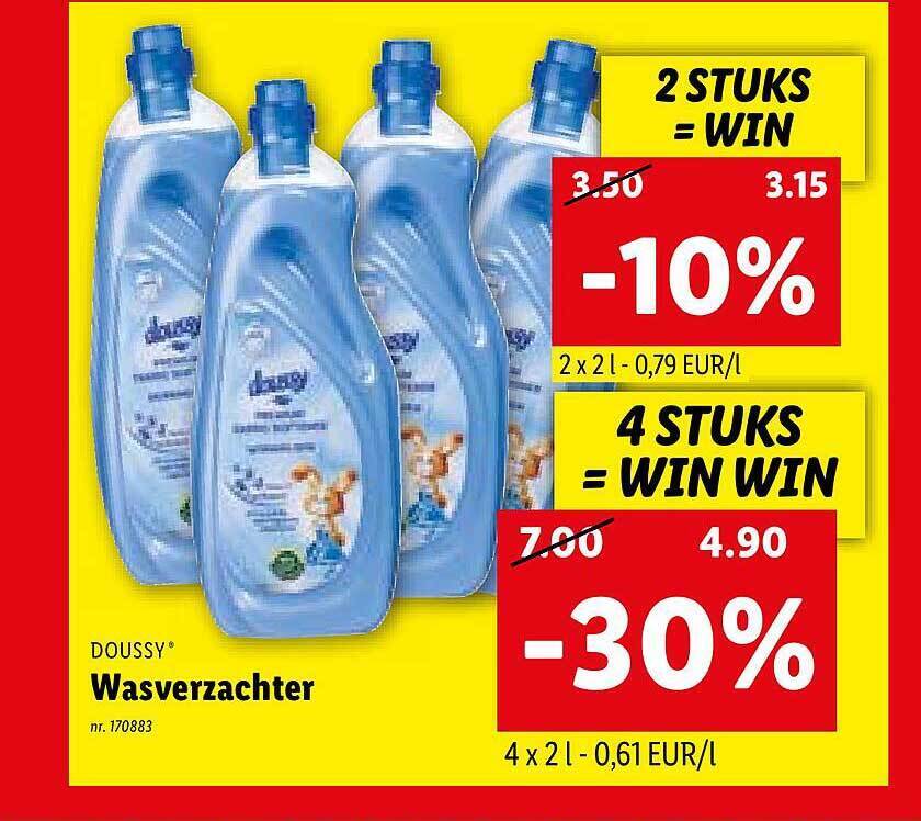 Doussy wasverzachter promotie bij Lidl