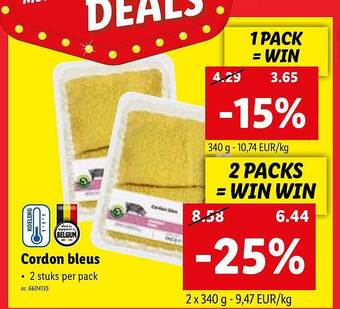 Lidl Cordon bleus aanbieding