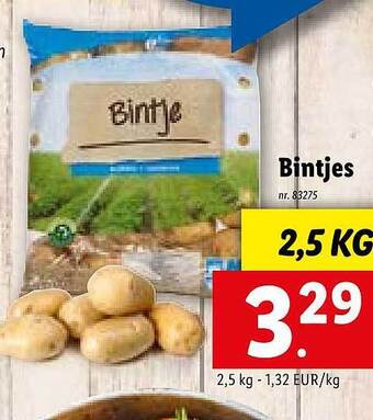 Lidl Bintjes aanbieding