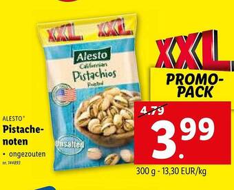 Lidl Alesto pistachenoten aanbieding