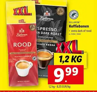 Lidl Bellarom koffiebonen aanbieding