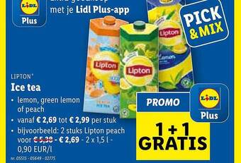 Lidl Lipton ice tea aanbieding