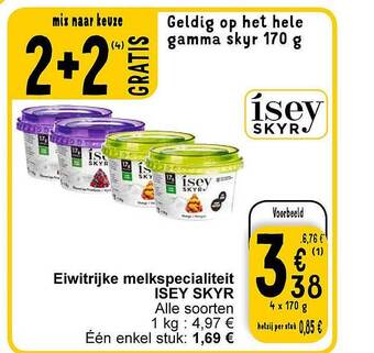 Cora Eiwitrijke melkspecialiteit isey skyr aanbieding