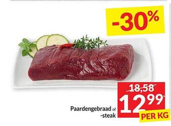 Intermarché Paardengebraad of steak aanbieding
