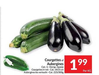 Intermarché Courgettes of aubergines aanbieding