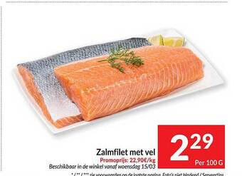 Intermarché Zalmfilet met vel aanbieding