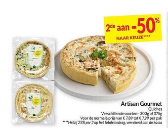 Intermarché Artisan gourmet quiches aanbieding
