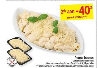 Intermarché Penne in saus aanbieding