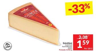 Intermarché Entremont comté fruité rauwmelkse kaas aanbieding