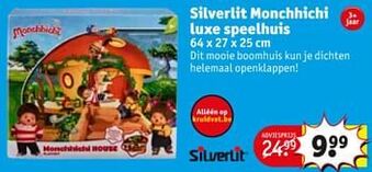 Kruidvat Silverlit monchhichi luxe speelhuis 64x27x25 cm aanbieding