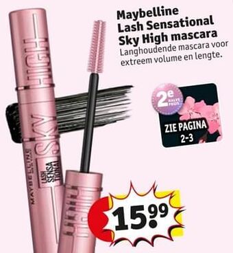 Kruidvat Maybelline lash sensational sky high mascara aanbieding