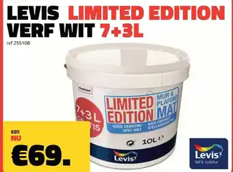 Bouwcenter Frans Vlaeminck Levis limited edition verf 10L aanbieding