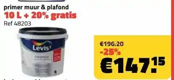 Bouwcenter Frans Vlaeminck Levis Primer muur & plafond 10L aanbieding