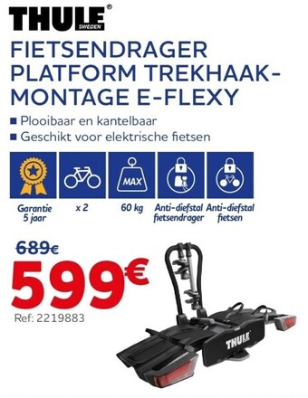 Fietsendrager platform trekhaakmontage e-flexy
