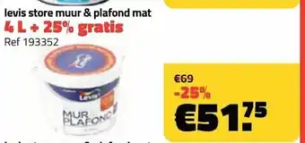 Bouwcenter Frans Vlaeminck Levis Store muur & plafond mat 4L aanbieding