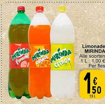 Cora Limonade mirinda aanbieding