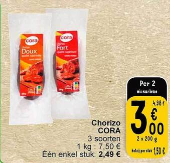 Cora Chorizo aanbieding