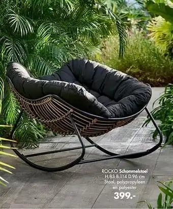 Casa ROCKO Schommelstoel H.83 B.114 D.96 cm aanbieding