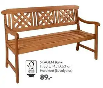 Casa SKAGEN Bank H.88 L.145 D.63 cm aanbieding