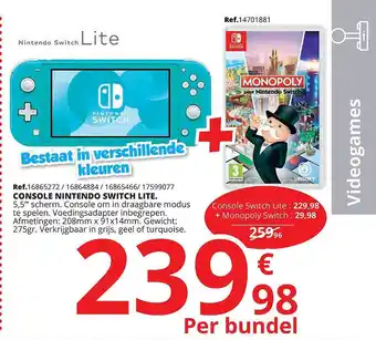Maxi Toys Console Nintendo Switch Lite aanbieding