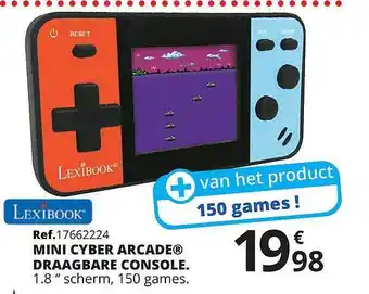 Maxi Toys Lexibook Mini Cyber Arcade Draagbare Console aanbieding