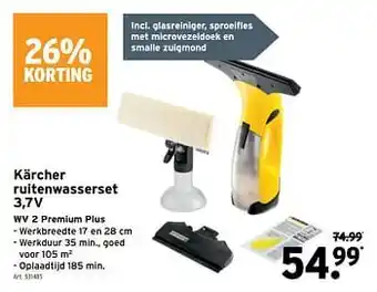 GAMMA Kärcher ruitenwasserset 3,7v wv 2 premium plus aanbieding