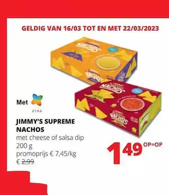 Spar Colruyt Jimmy's supreme nachos aanbieding