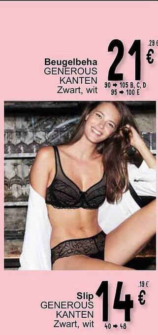 Cora Beugelbeha, slip aanbieding