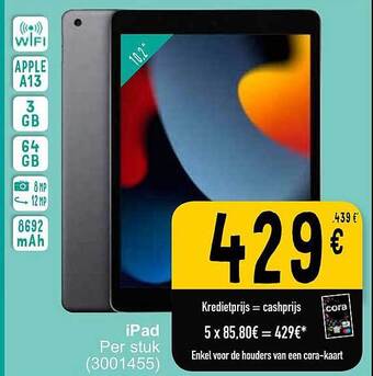 Cora Ipad aanbieding