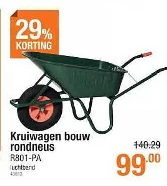 Cevo Kruiwagen bouw rondneus aanbieding