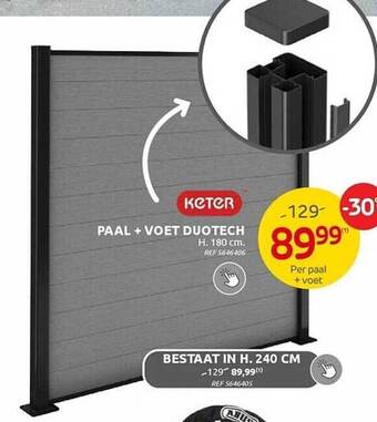 Brico Paal + voet duotech aanbieding