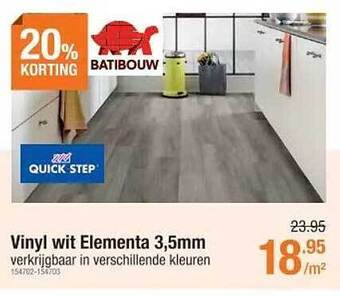 Cevo Vinyl wit elementa aanbieding