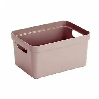 Leen Bakker Sigma home box 13 liter - roze - 18,3x25,3x35,2 cm - Leen Bakker aanbieding