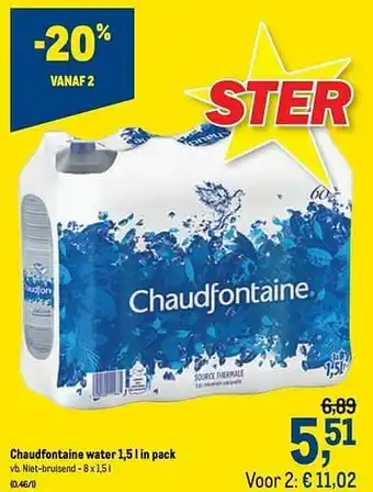 Makro Chaudfontaine water niet-bruisend aanbieding