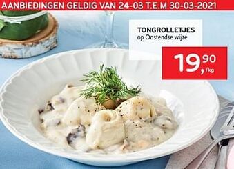 Tongrolletjes op oostendse wijze