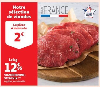 Auchan Viande bovine: steak le kg aanbieding