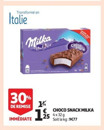 Auchan Milka choco snack 4 x 32 g aanbieding