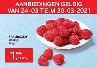 Frambozen schaaltje 125 g