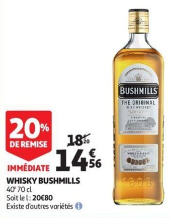 Auchan Bushmills whisky 70cl aanbieding