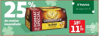 Auchan Biere blonde grimbergen 24 x 25cl aanbieding